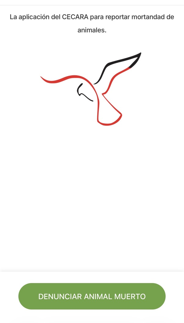Pantalla de la aplicación: Abrí la app