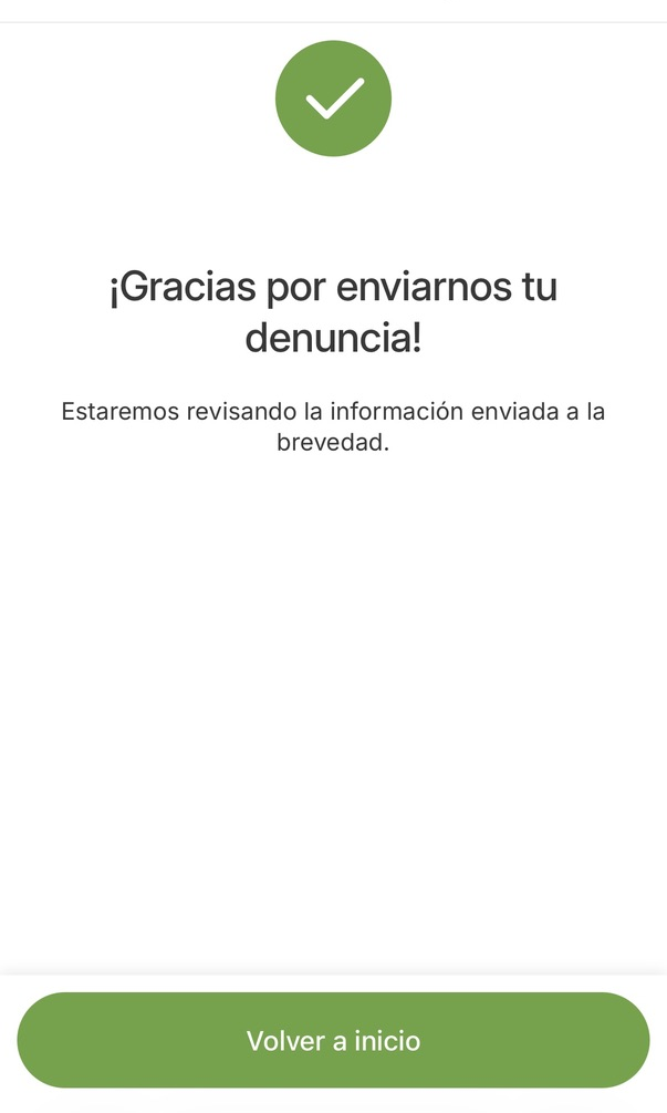 Pantalla de la aplicación: Enviá